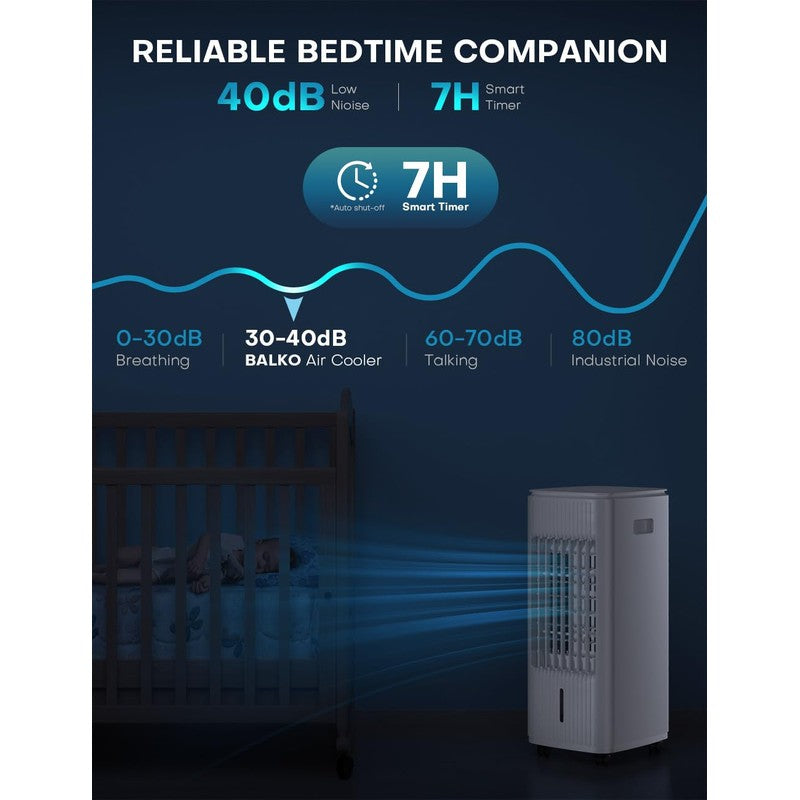 Evaporative Air Cooler 3-in-1 Portable Air Fan Swamp Cooler w/ Remote 1.8 Gal