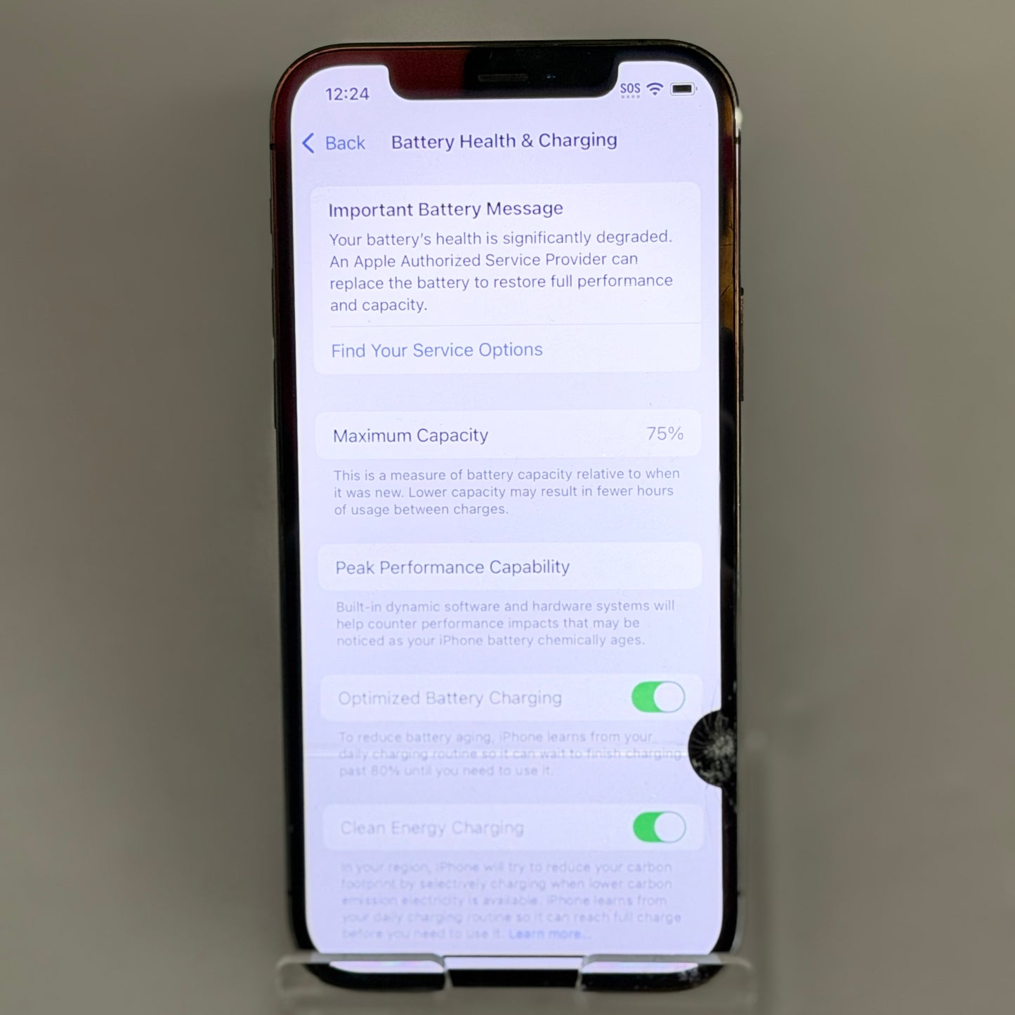 Apple iPhone 12 Pro 128GB Black Unlocked - Broken