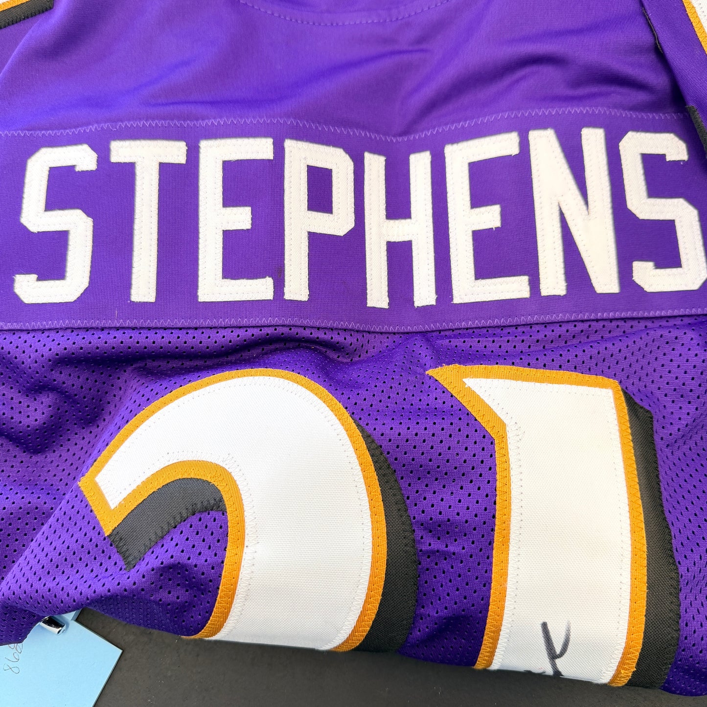 Brandon Stephens Signed Baltimore Ravens Custom Purple Jersey Autographed Beckett BAS