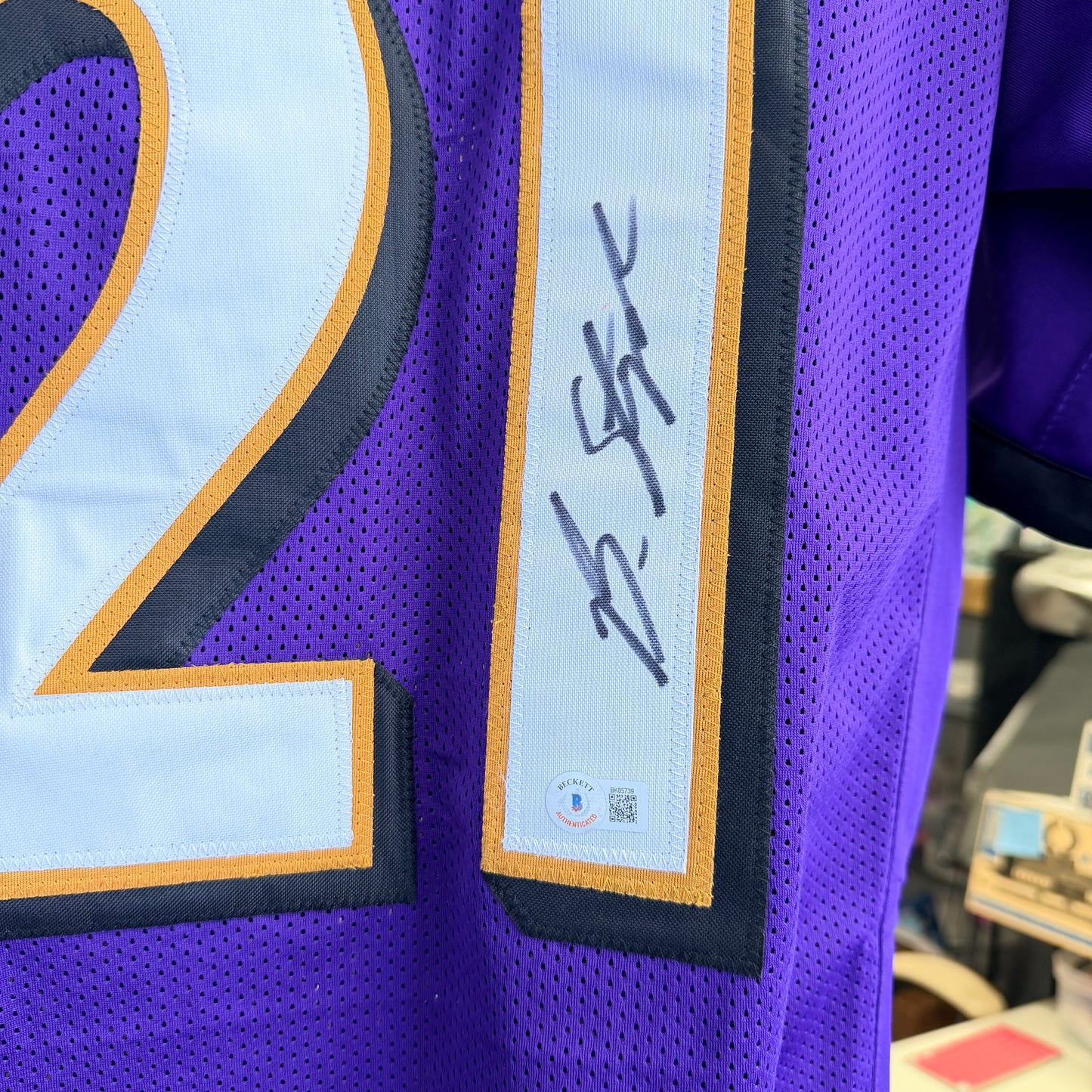 Brandon Stephens Signed Baltimore Ravens Custom Purple Jersey Autographed Beckett BAS