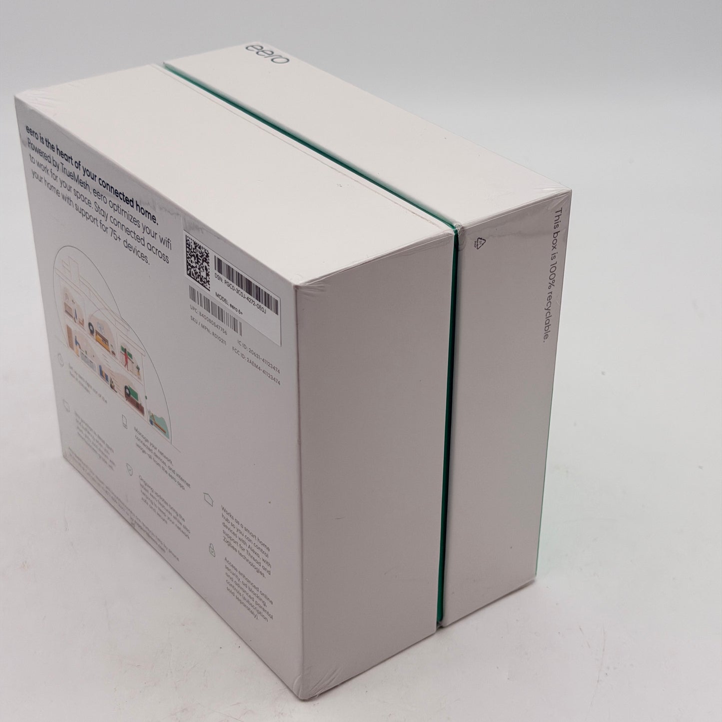 •	Amazon eero 6+ Dual-Band Mesh Wi-Fi 6 Router AX3000 R010001 - New In Box Sealed