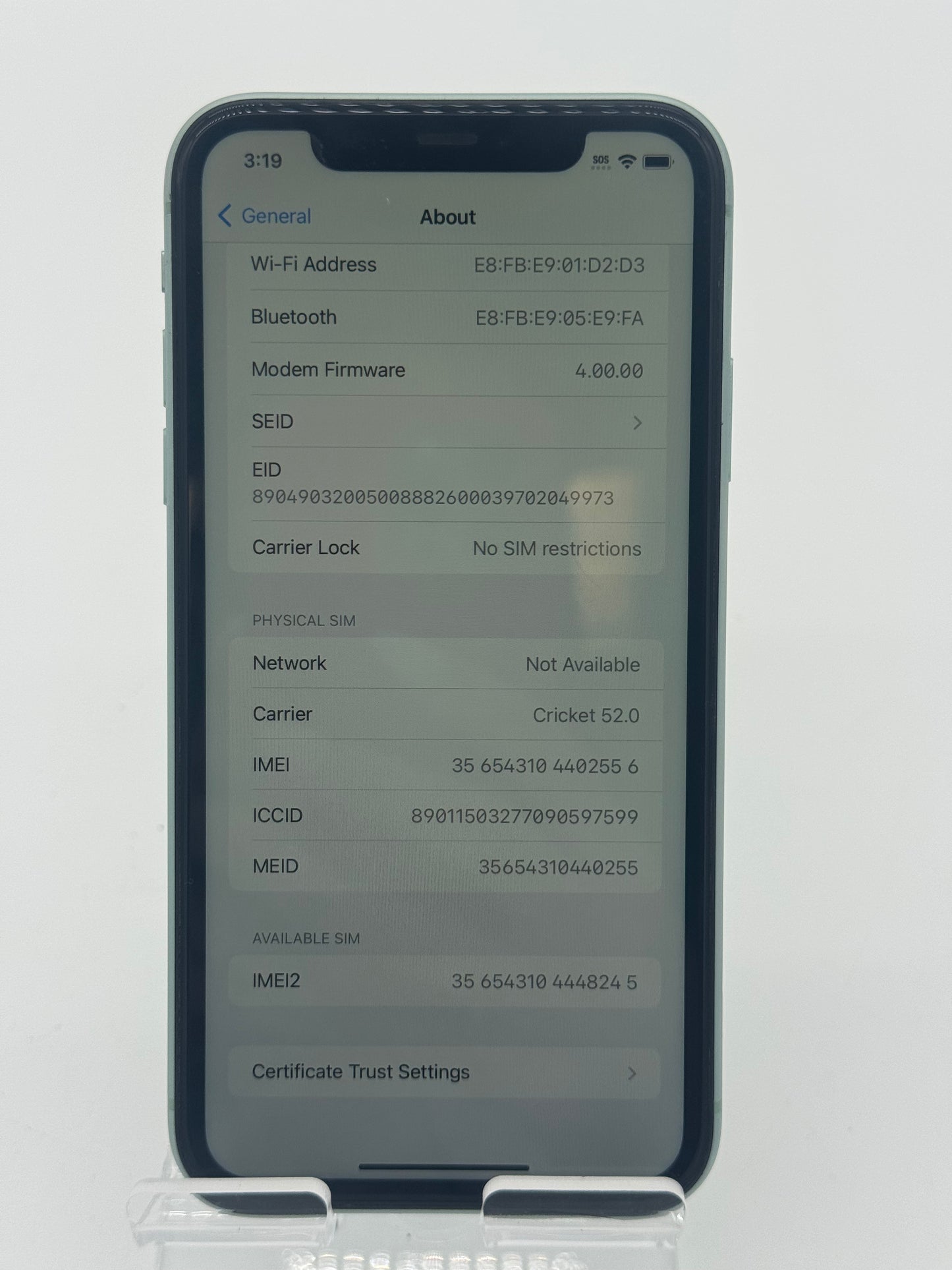 Apple iPhone 11 - 64GB Blue - Used Condition A - Unlocked