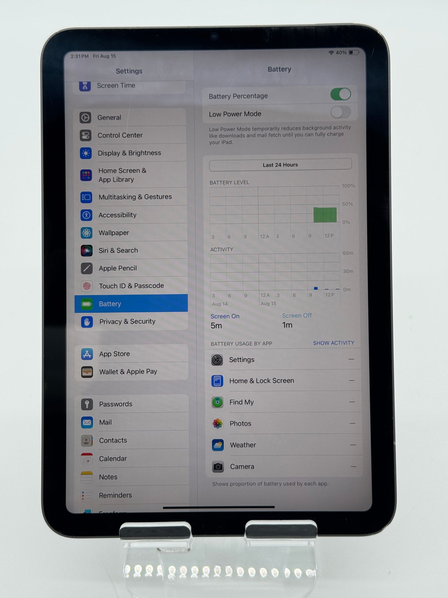 Apple iPad Mini (6th Gen) A2567 - 256GB - Space Gray -