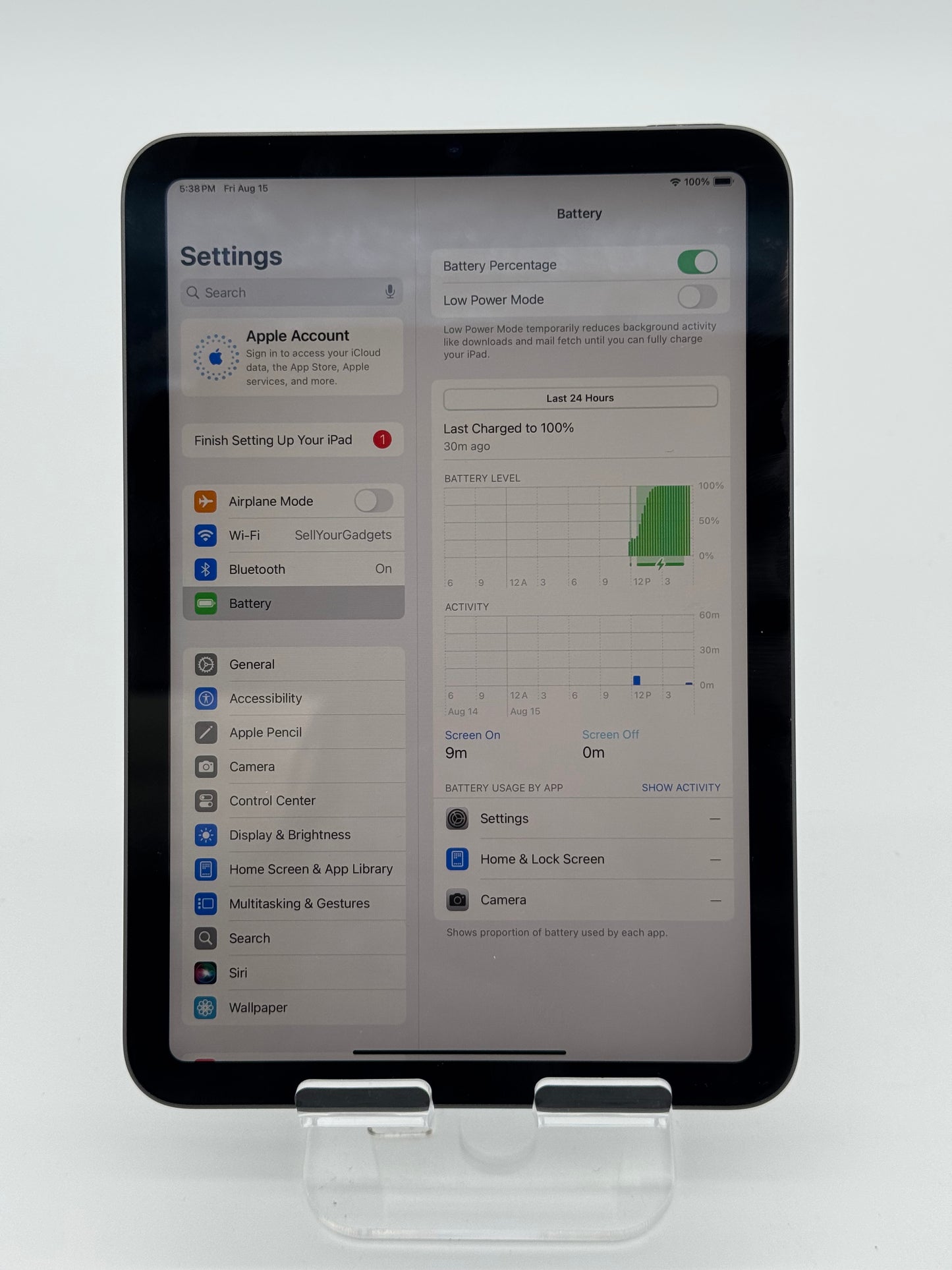 Apple iPad Mini (6th Gen) A2567 - 64GB - Space Gray - Excellent Condition