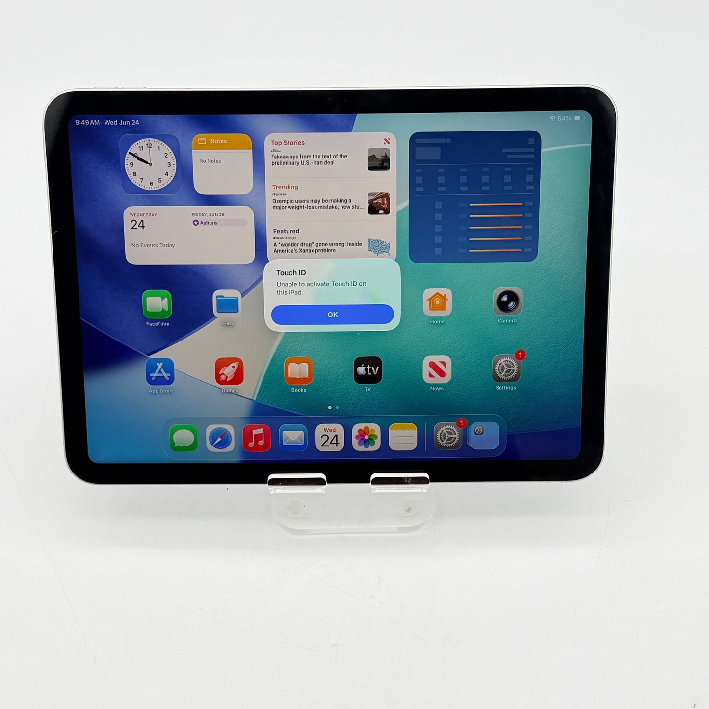 Apple iPad 10th Gen 64GB Wi-Fi 10.9" Silver Tablet A2696 MPQ03LL/A - Used