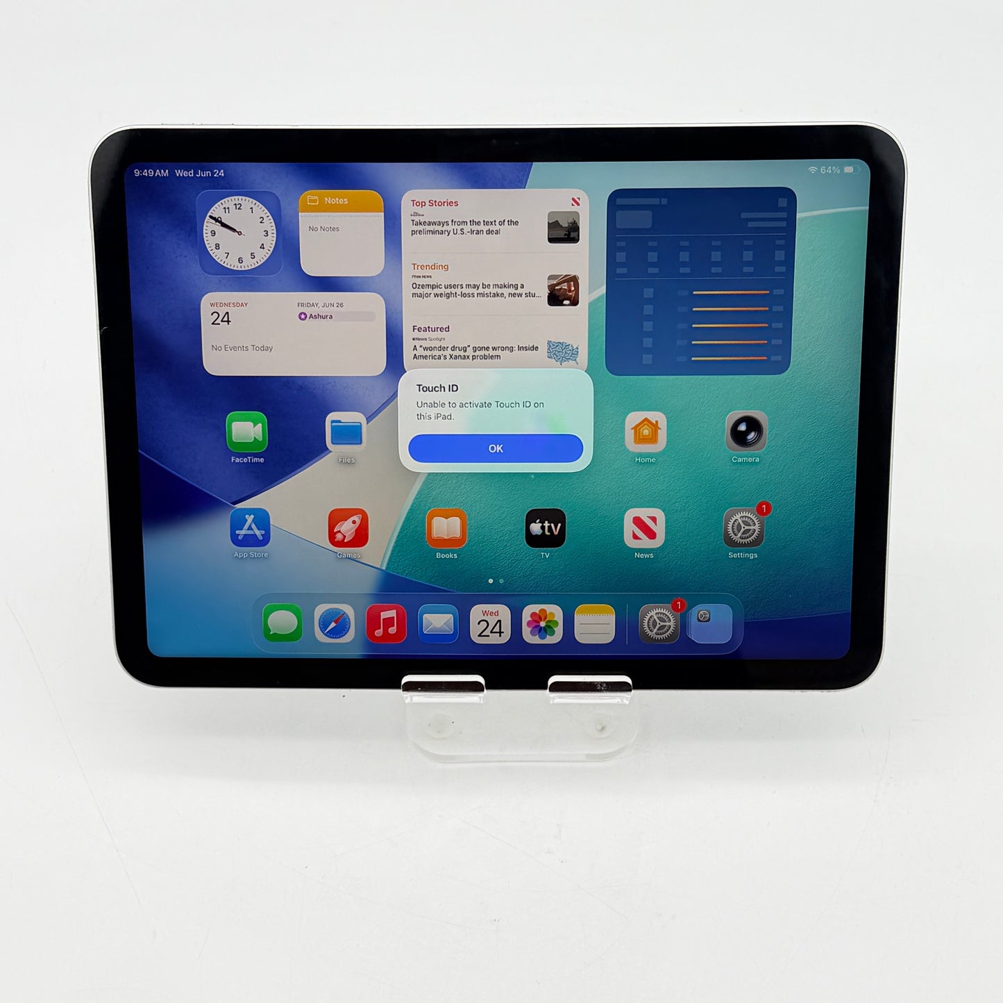Apple iPad 10th Gen 64GB Wi-Fi 10.9" Silver Tablet A2696 MPQ03LL/A - Used