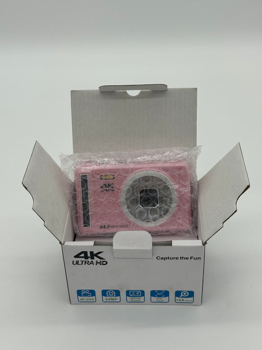 4K Ultra HD Digital Camera - New Open Box - Pink
