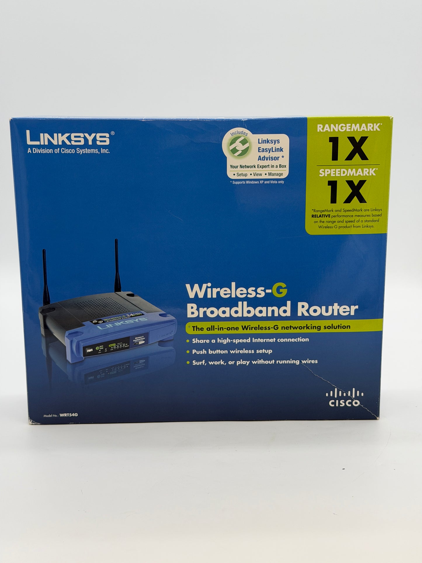 Linksys WRT54G 54 Mbps 4-Port 10/100 Wireless G Broadband Router Speed Booster