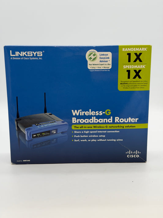 Linksys WRT54G 54 Mbps 4-Port 10/100 Wireless G Broadband Router Speed Booster