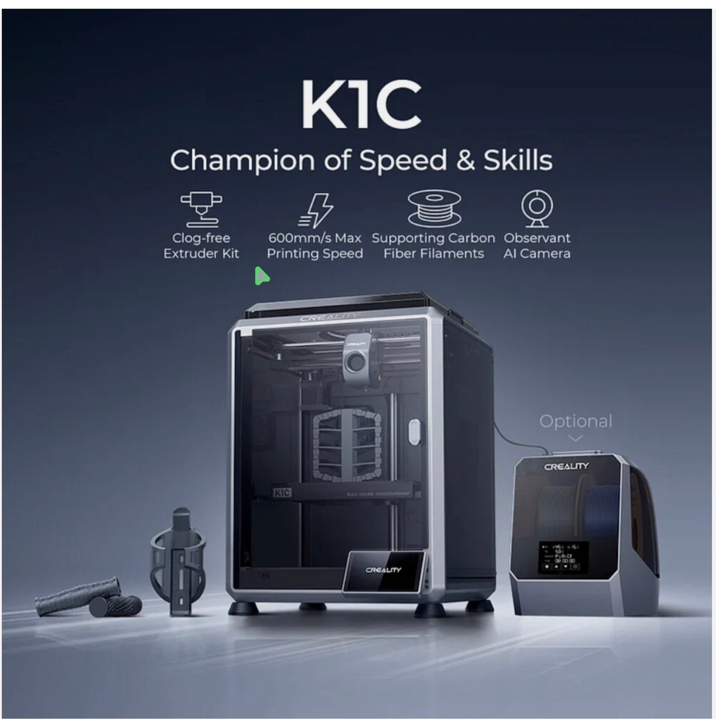 Creality K1C2025 3D Printer Black - New In Box