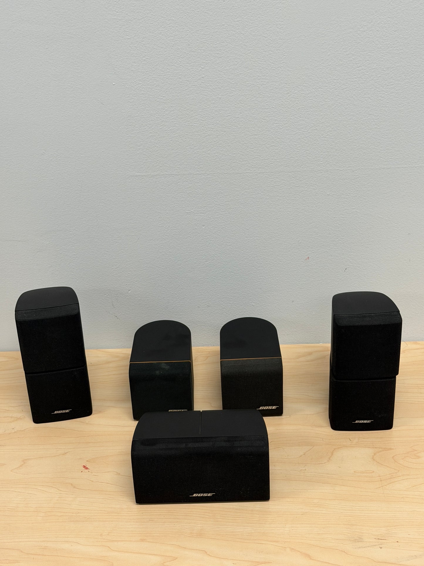 Bose Acoustimass Four Cube Shaped Speakers Works Surround Sound