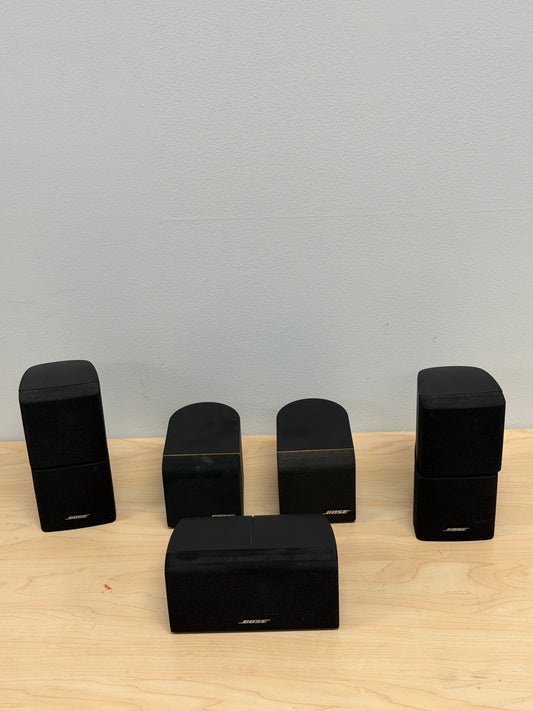 Bose Acoustimass Four Cube Shaped Speakers Works Surround Sound