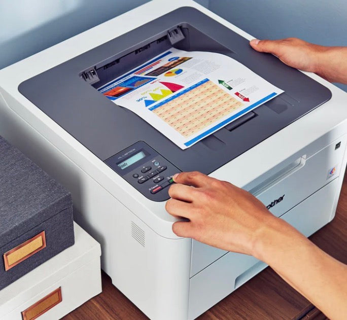 Brother HL-L3210cw Color Laser Printer White Used With Box