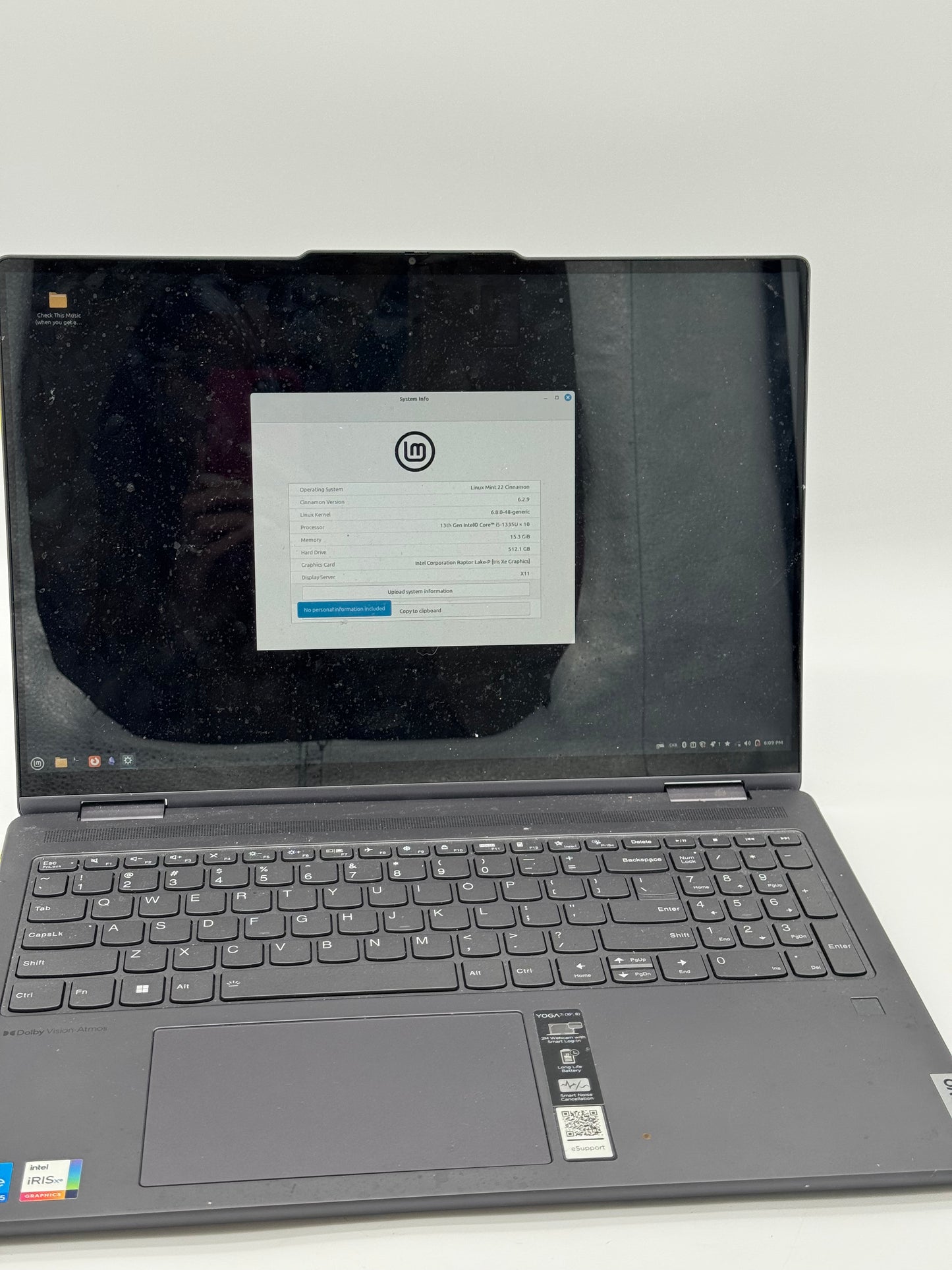 Used Lenovo Yoga 7 16IRL8 Laptop - Core i5, 512GB SSD, 8GB RAM, Gray