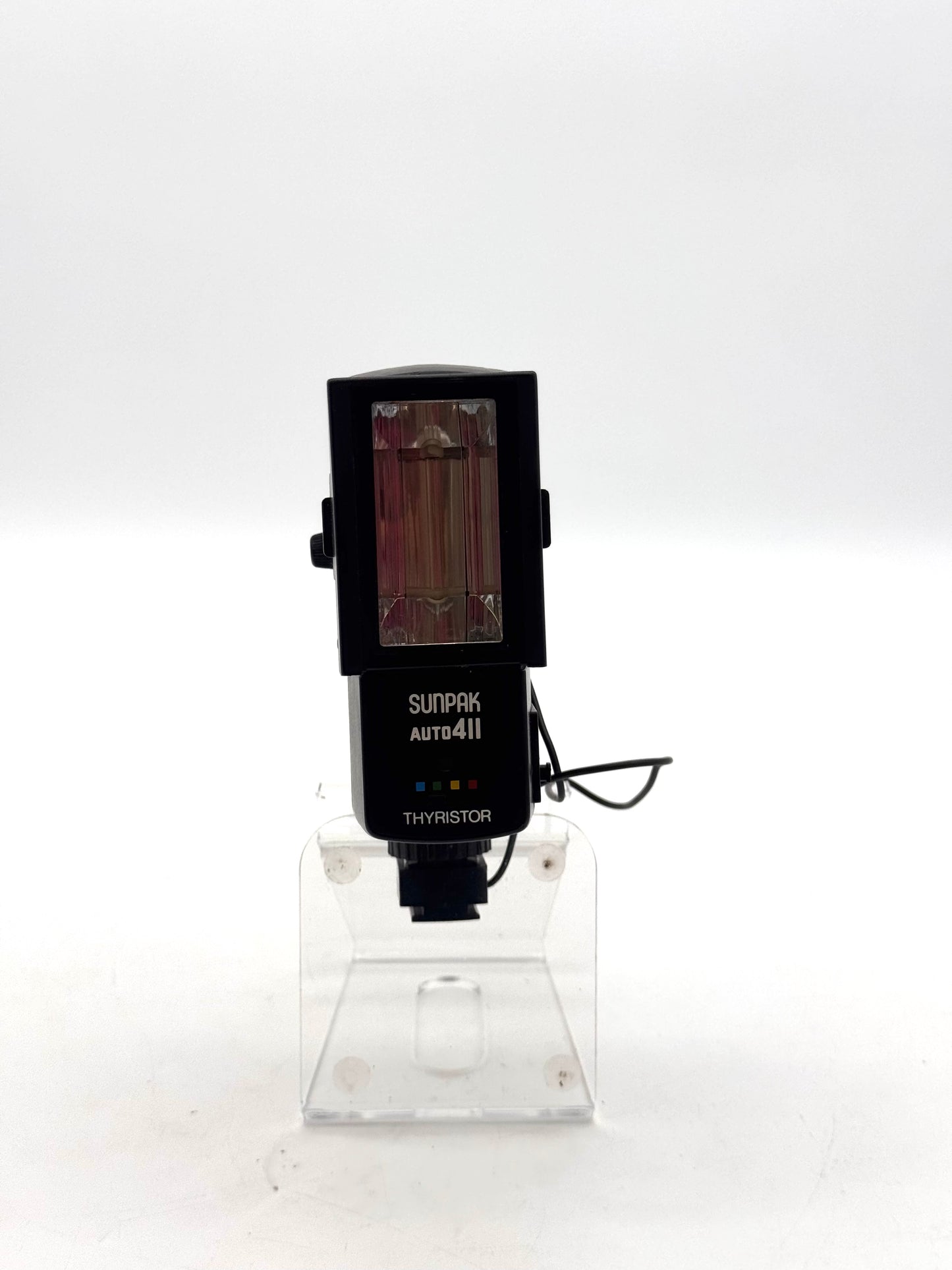 Sunpak Auto 411 Thyristor Shoe Mount Electronic Camera Flash - Tested & Working