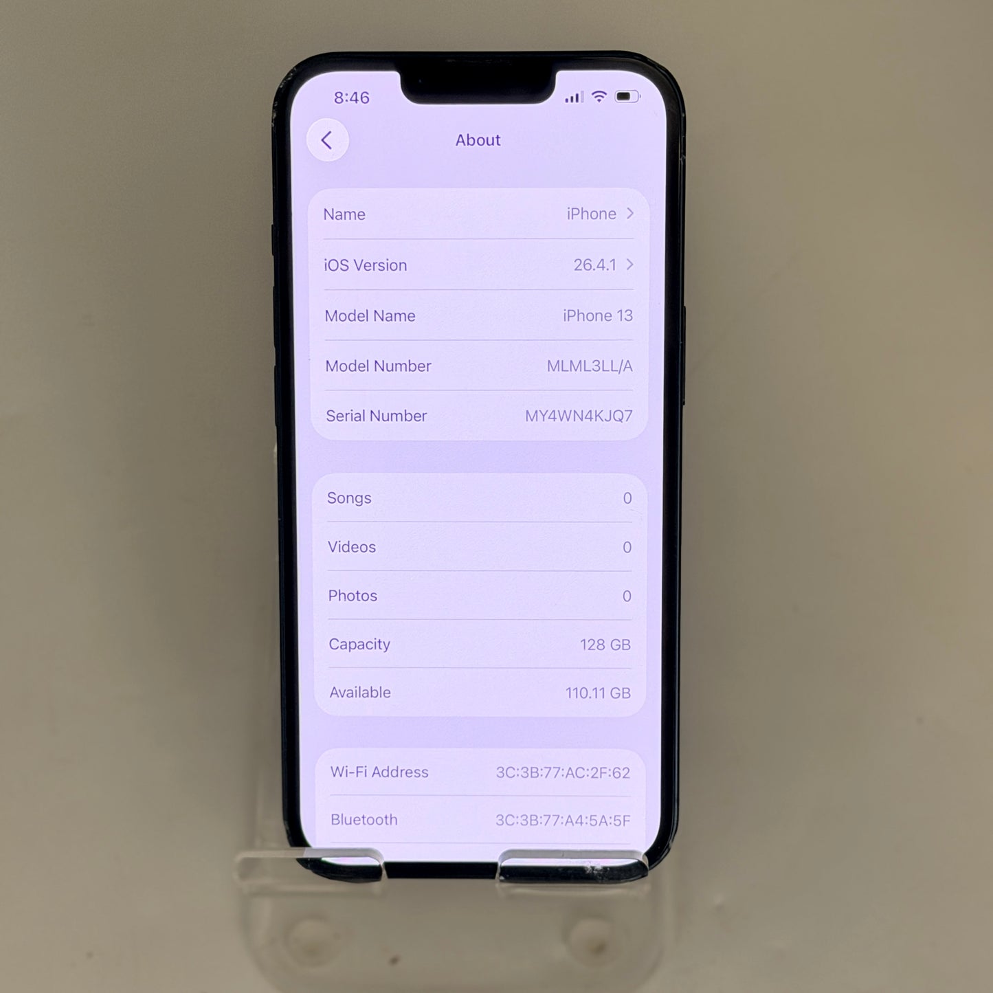 Apple iPhone 13 128GB Midnight Black Unlocked - 100% BATTERY HEALTH Clean IMEI