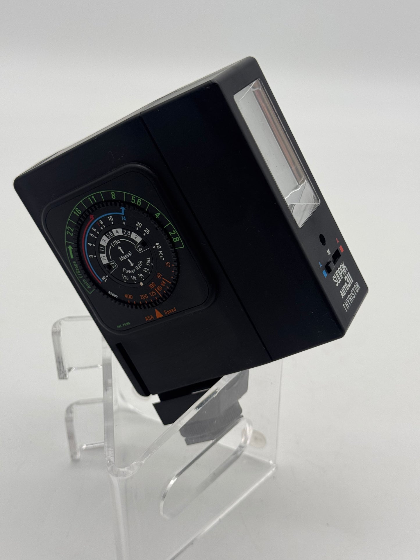 Sunpak Auto 311 Thyristor Shoe Mount Electronic Camera Flash Unit Black Tested