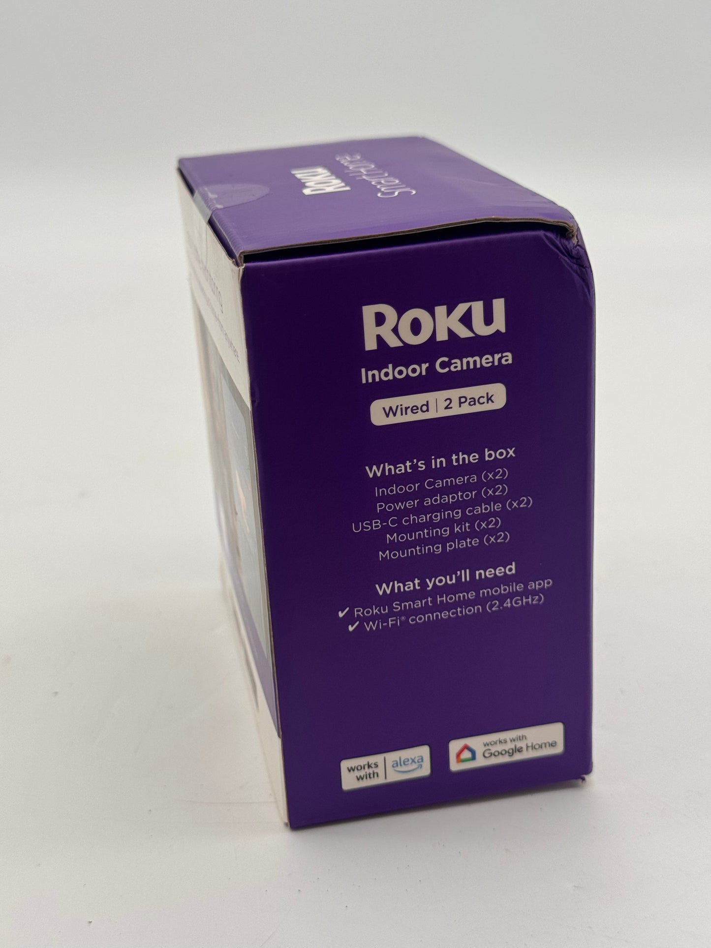 Roku Indoor Camera Wired (2-Pack) White Security Camera