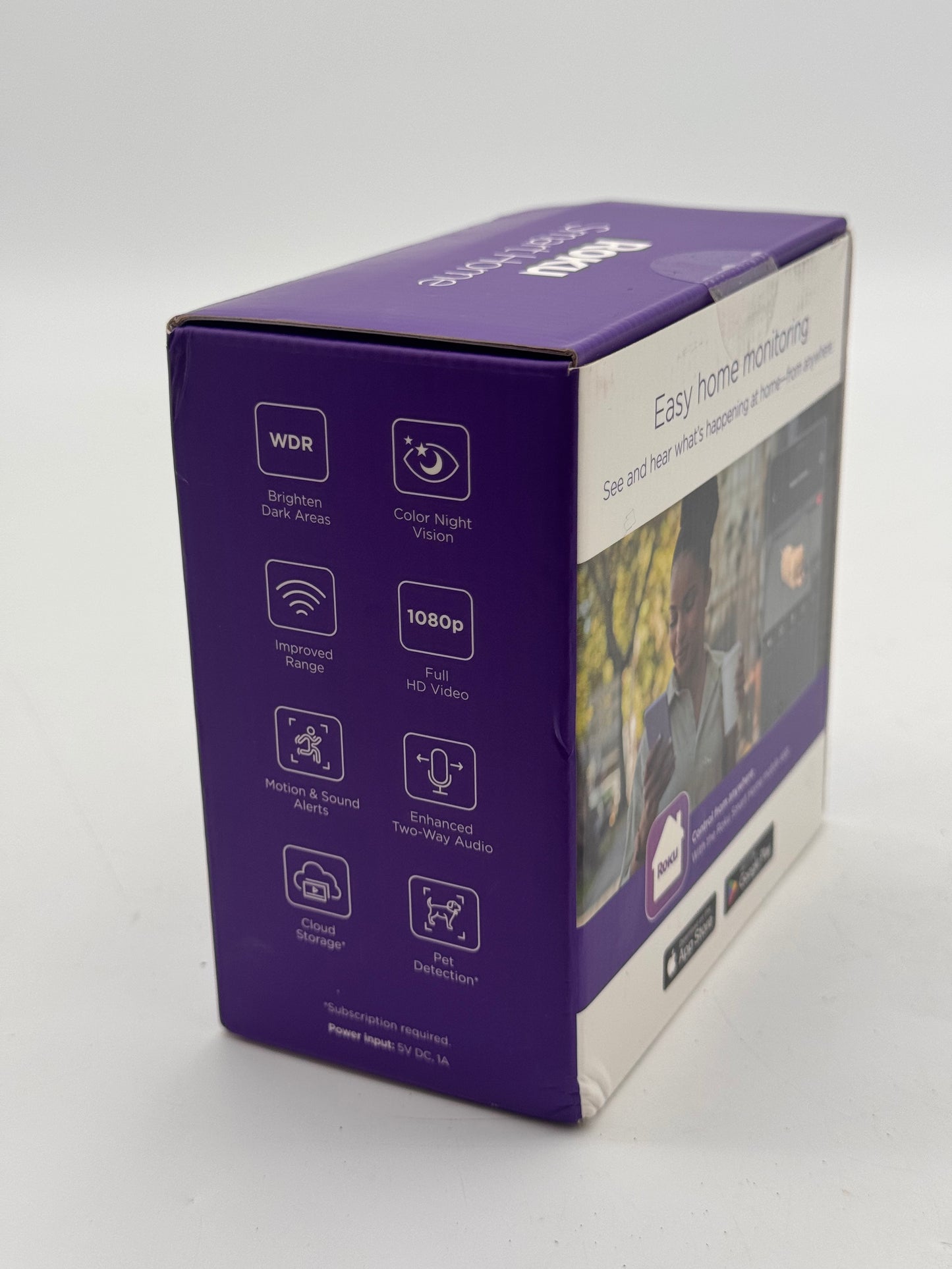Roku Indoor Camera Wired (2-Pack) White Security Camera