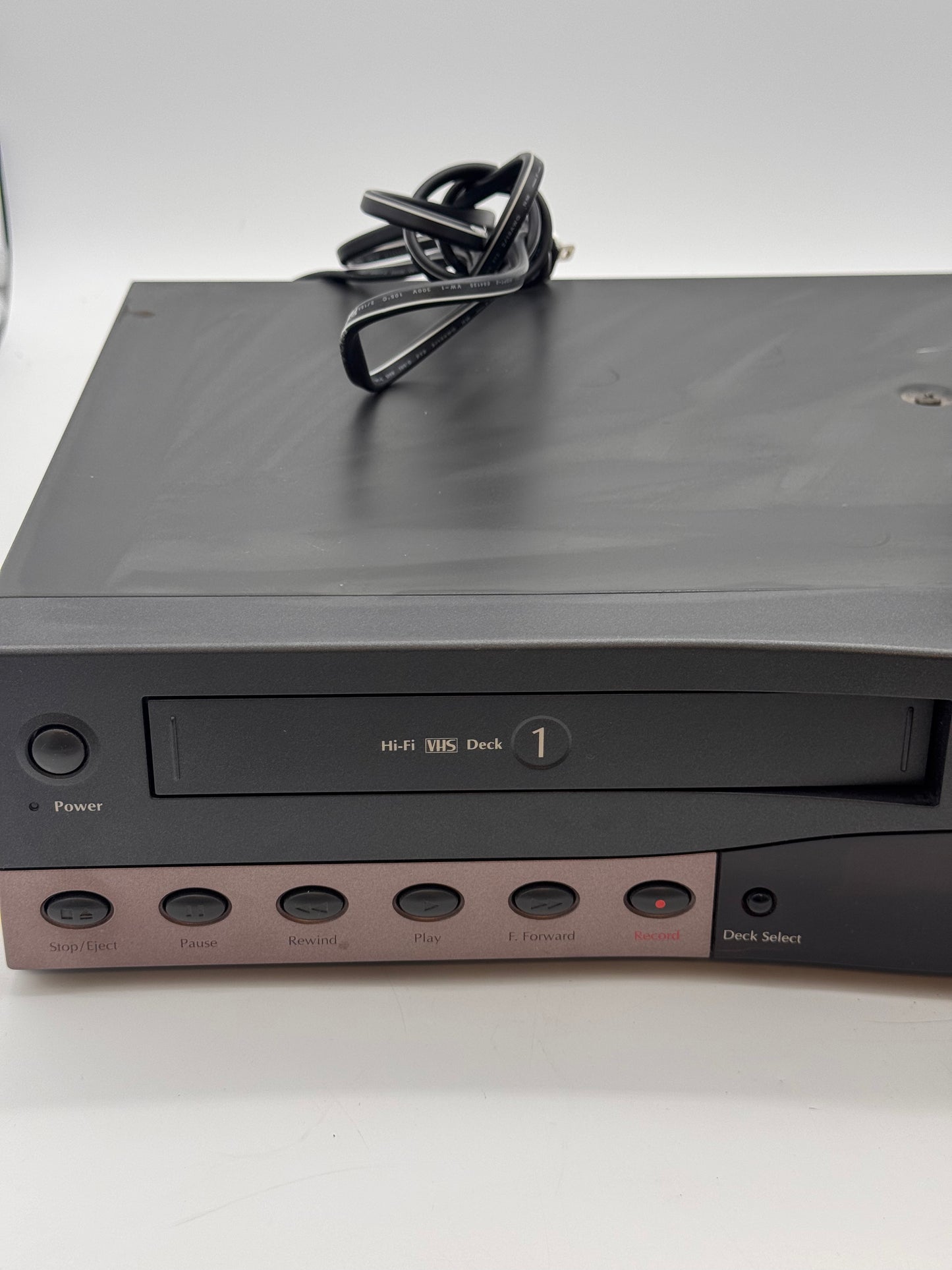 Go-Video DDV9556 Dual Deck VHS VCR Player Copier Hi-Fi Boxed W/ Remote - Tested