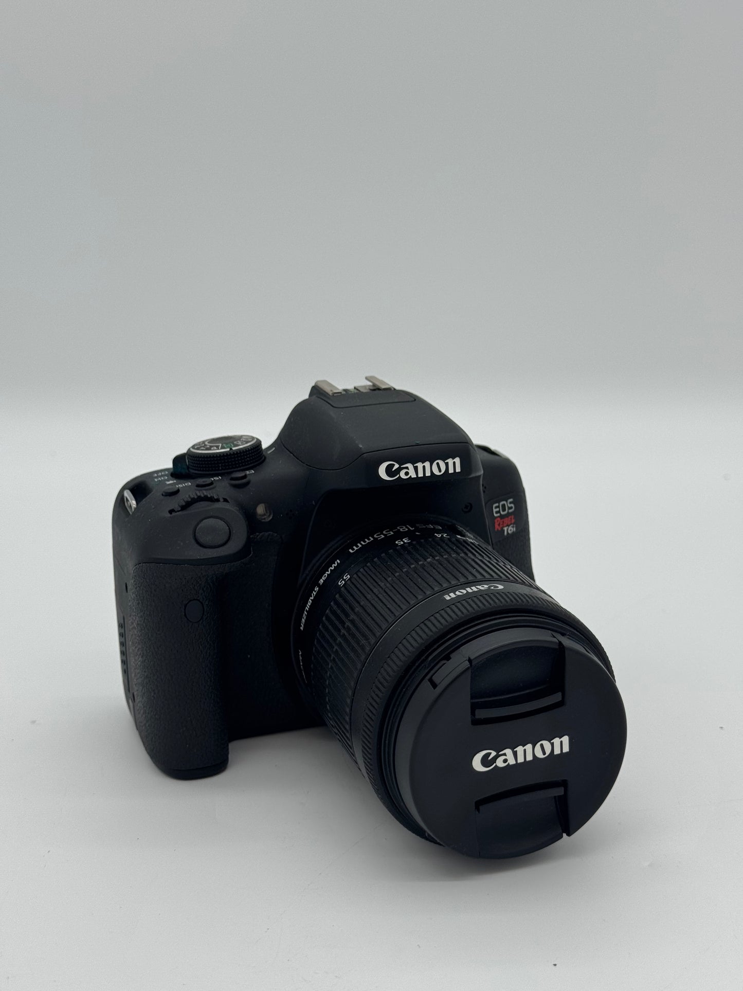 Canon EOS Rebel T6i Digital Camera - Black - Functional Flash & Clear Lens