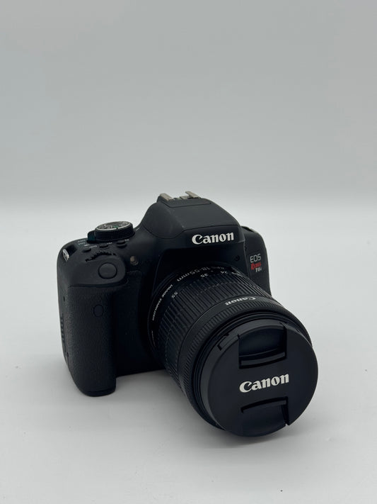 Canon EOS Rebel T6i Digital Camera - Black - Functional Flash & Clear Lens