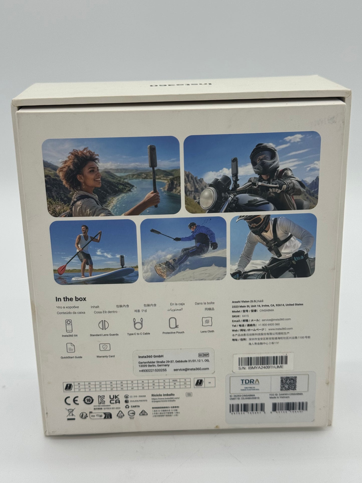 Insta360 8K 360 Action Cam - New Open Box - Black CANNOT CONNECT TO THE 360 APP