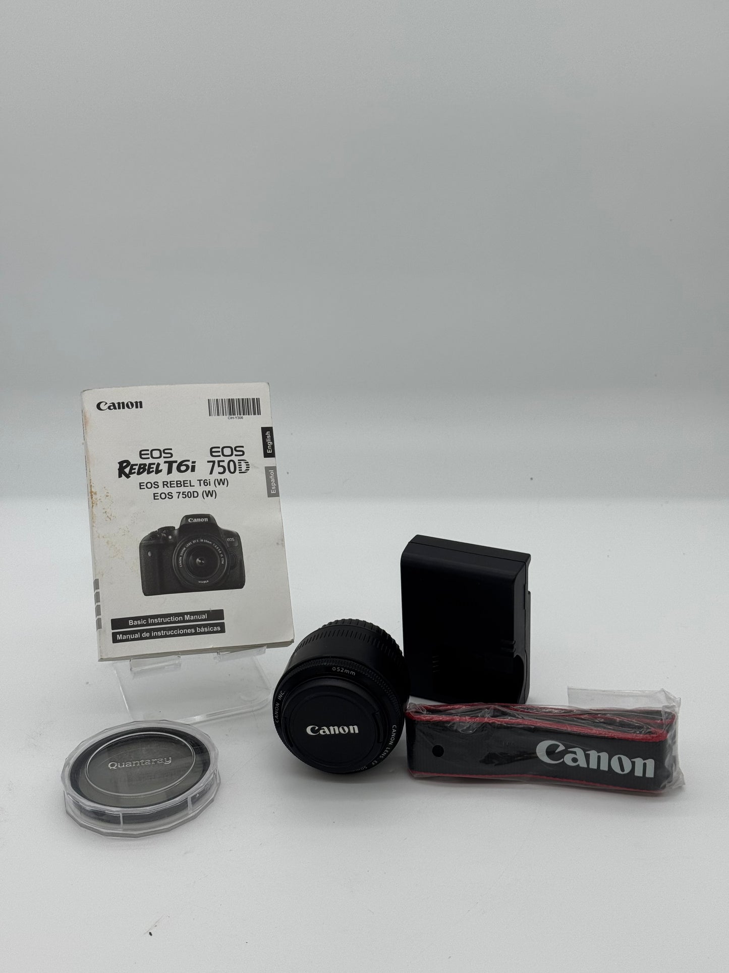 Canon EOS Rebel T6i Digital Camera - Black - Functional Flash & Clear Lens