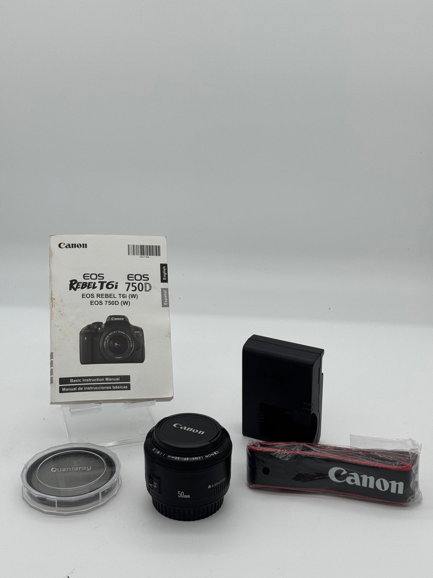 Canon EOS Rebel T6i Digital Camera - Black - Functional Flash & Clear Lens