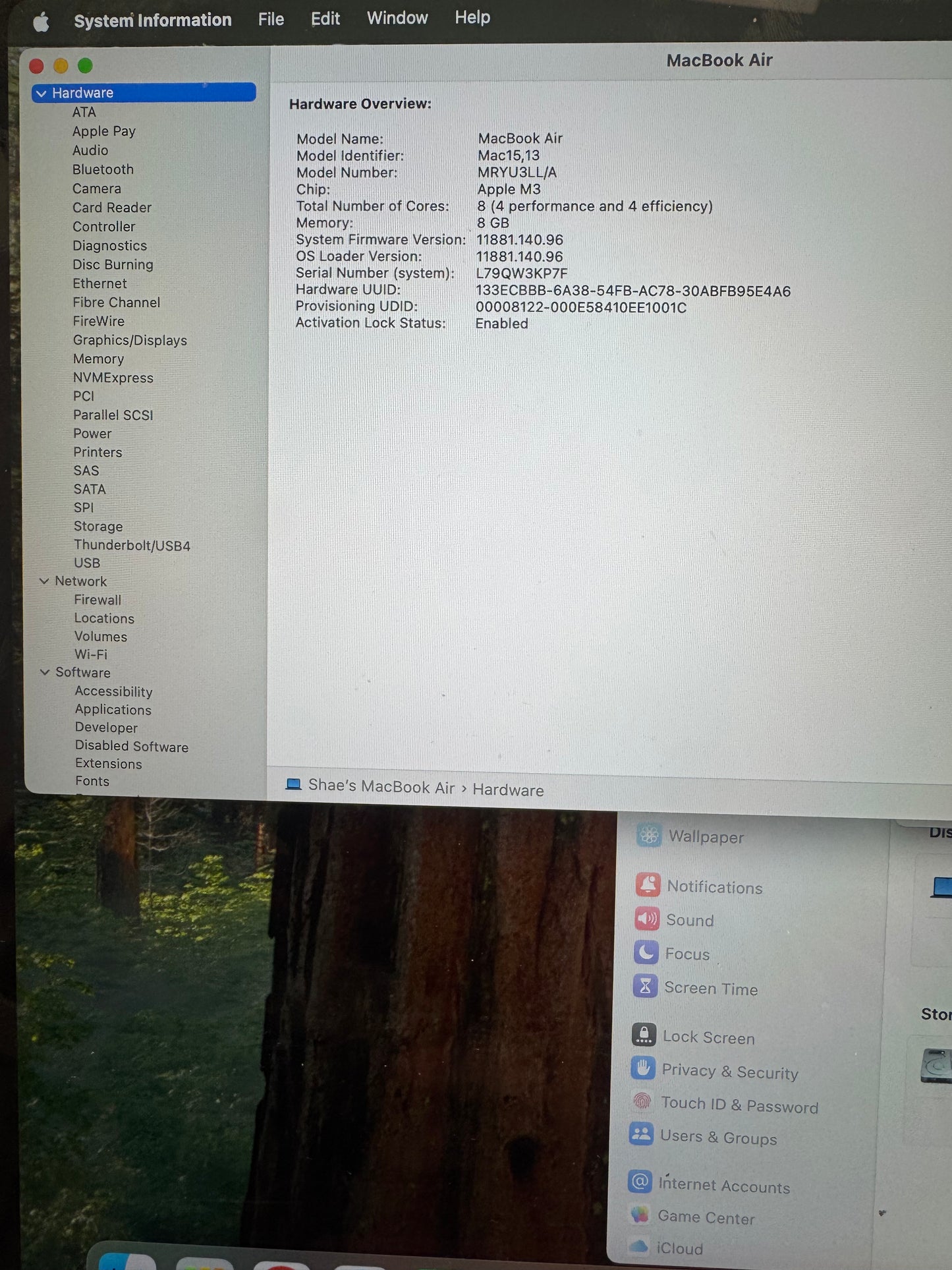 Apple MacBook Air 15" M3 A3114 (2024) - Used - Blue - 256GB SSD