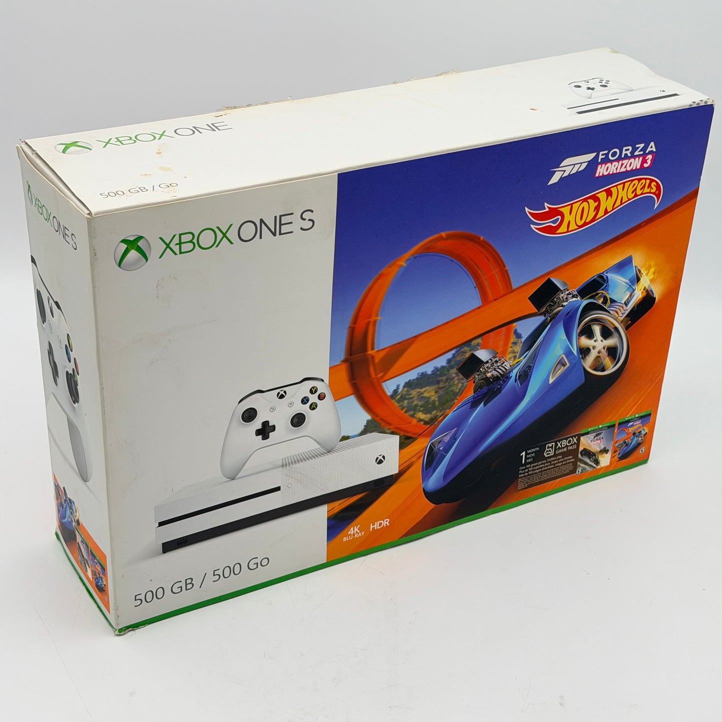 Microsoft Xbox One S 500GB White Console Model 1681 Boxed Bundle w/ 2 Controllers