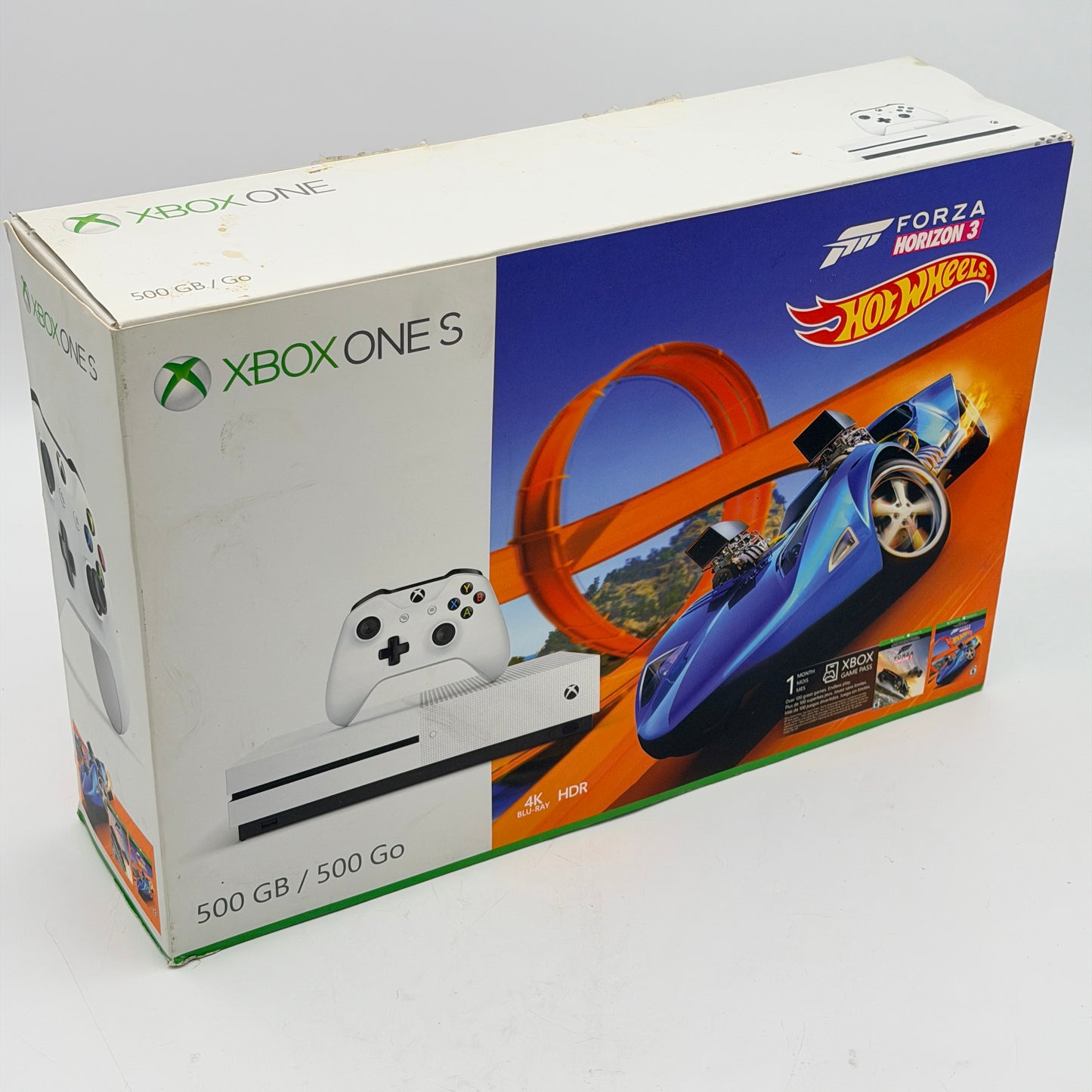 Microsoft Xbox One S 500GB White Console Model 1681 Boxed Bundle w/ 2 Controllers
