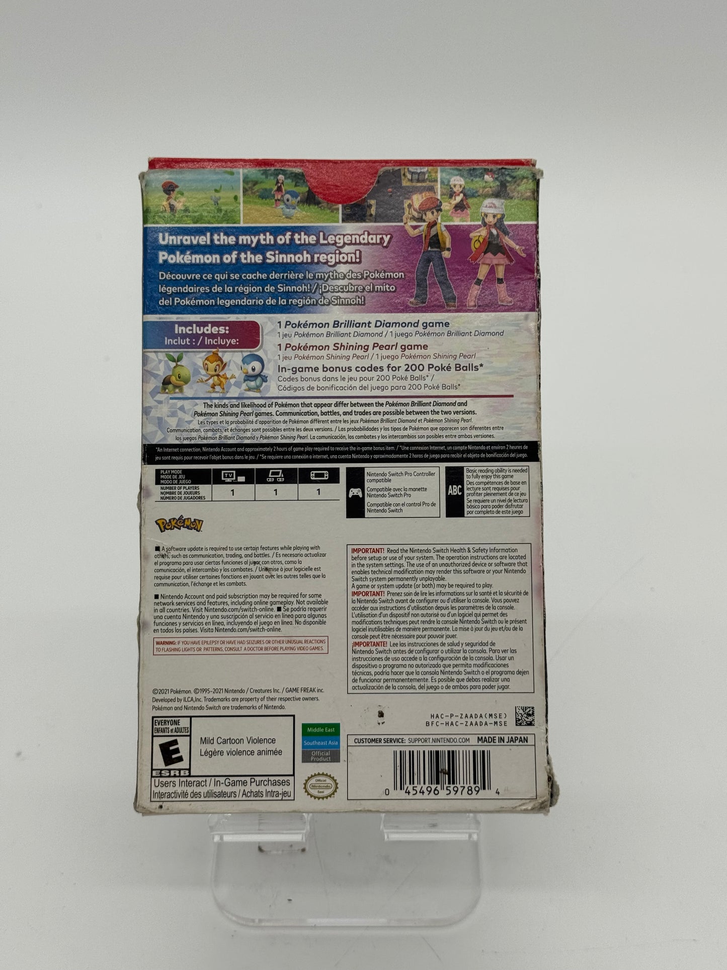 Nintendo Switch Pokémon Brilliant Diamond & Shining Pearl Double Pack - Used With Box