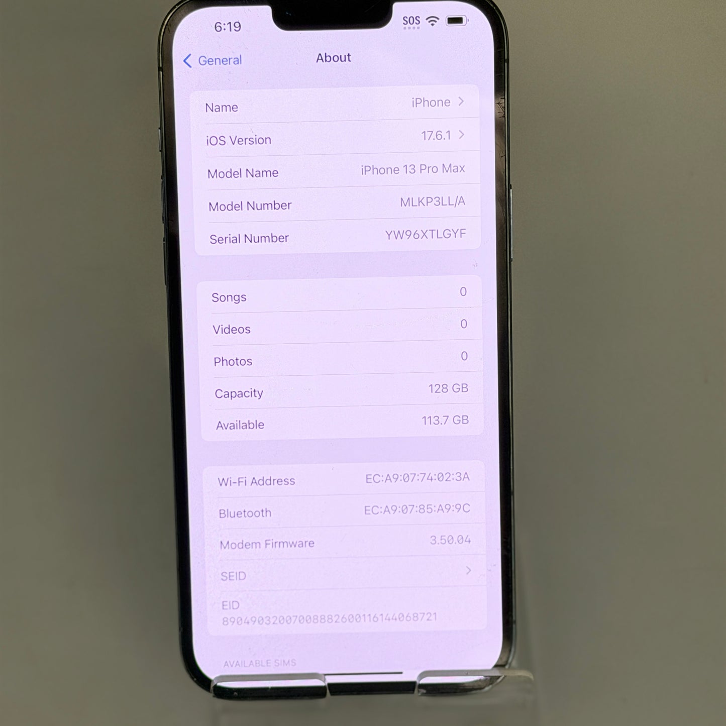 Apple iPhone 13 Pro Max 128GB Sierra Blue T-Mobile Only Clean IMEI - Tested