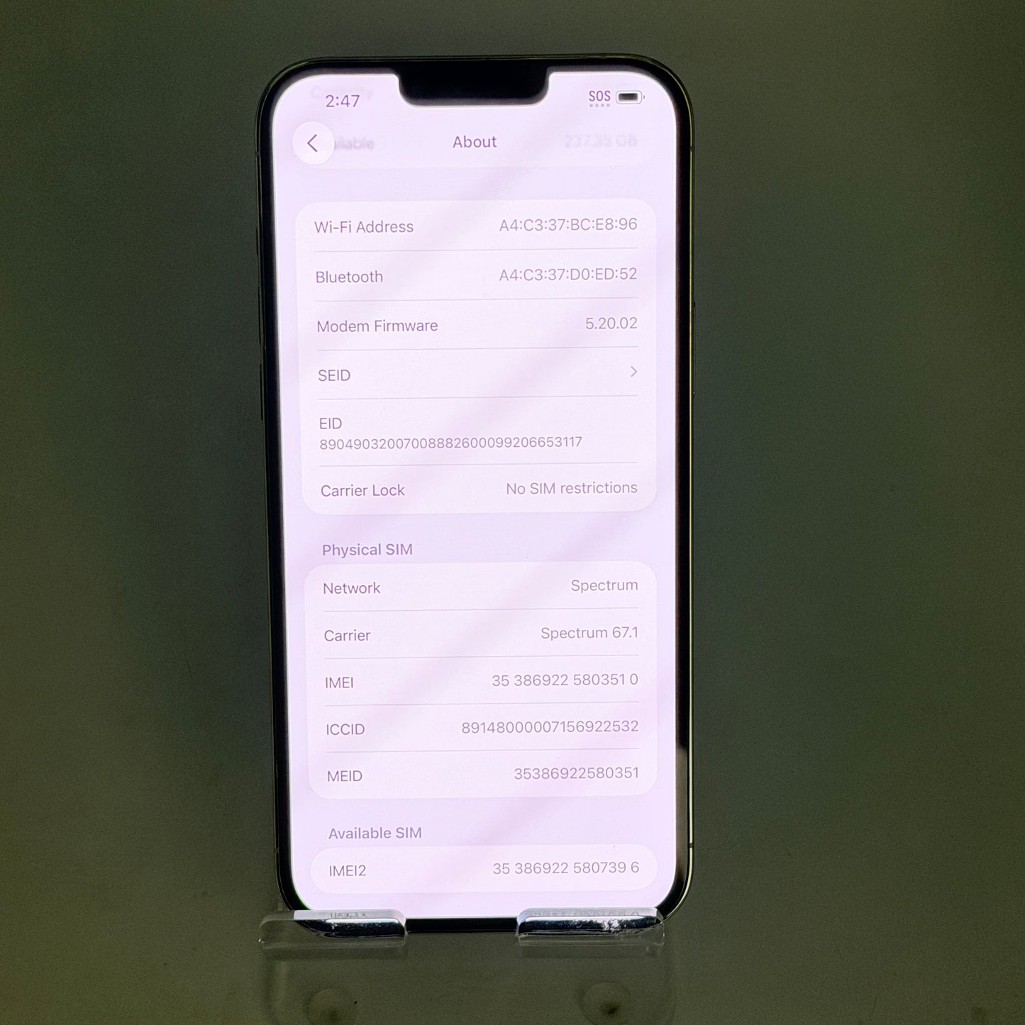 Apple iPhone 13 Pro Max 256GB White Silver Unlocked Clean IMEI Grade A Excellent