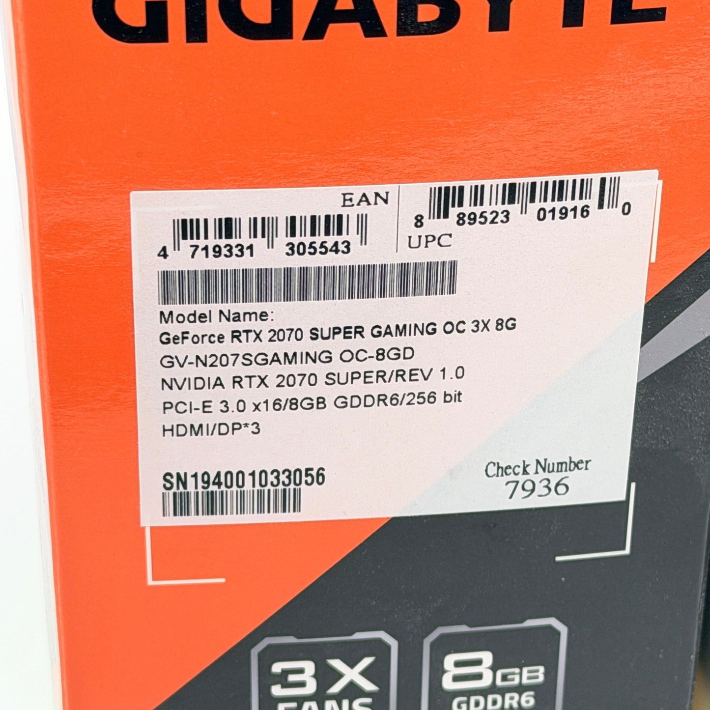 Gigabyte GeForce RTX 2070 Super Gaming OC 8GB GDDR6 Graphics Card GPU Tested