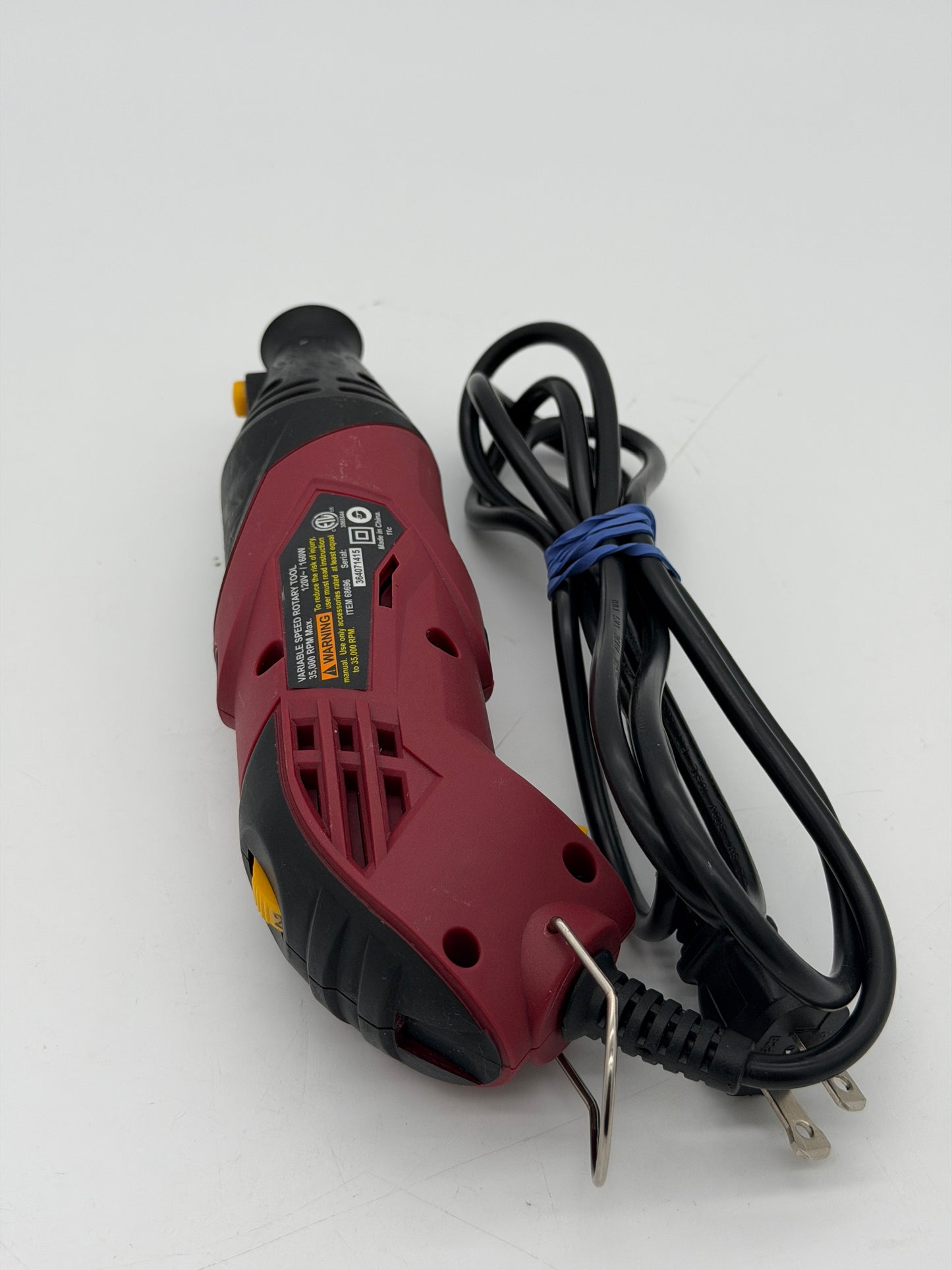 CHICAGO ELECTRIC 68696 VARIABLE SPEED CORDED ROTARY TOOL TESTED WORKING