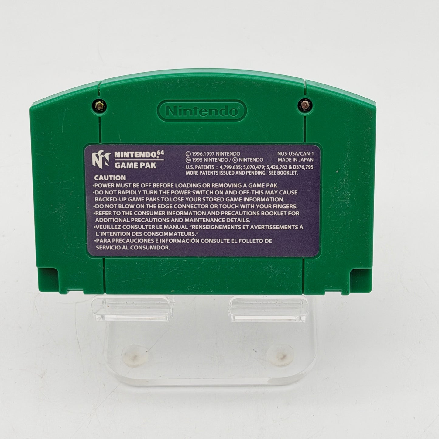 Rayman 2 The Great Escape Nintendo 64 N64 Green Cartridge AUTHENTIC TESTED