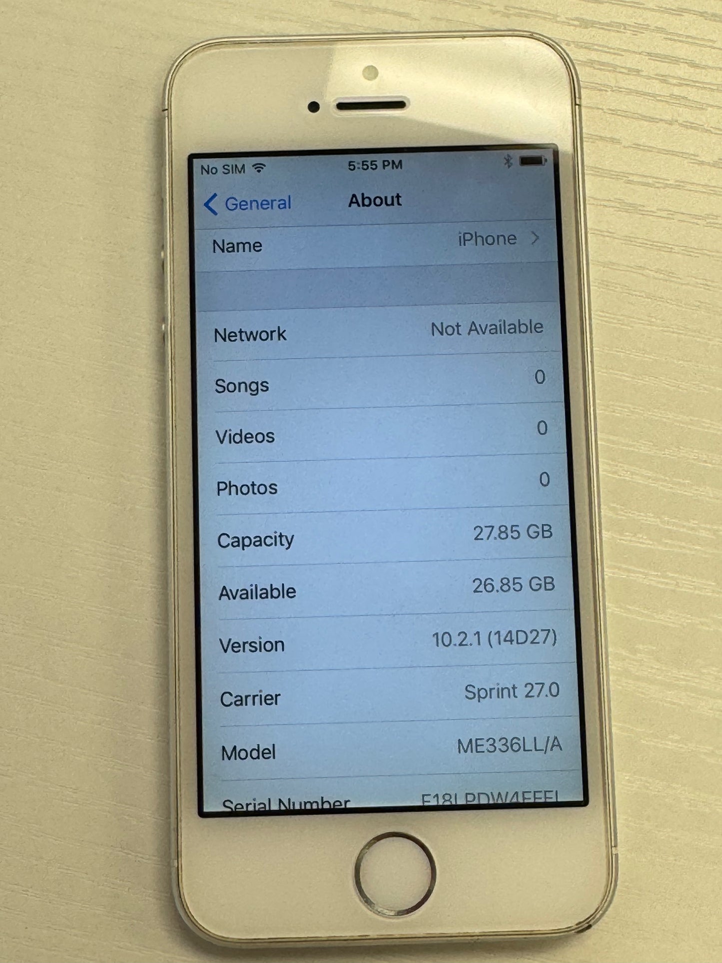 Apple iPhone 5S 32GB White Unlocked - Clean IMEI