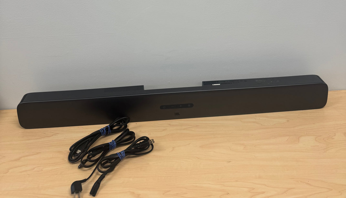 JBL 5.1 SOUNDBAR with Wireless Subwoofer Space Gray Used Cables Included.