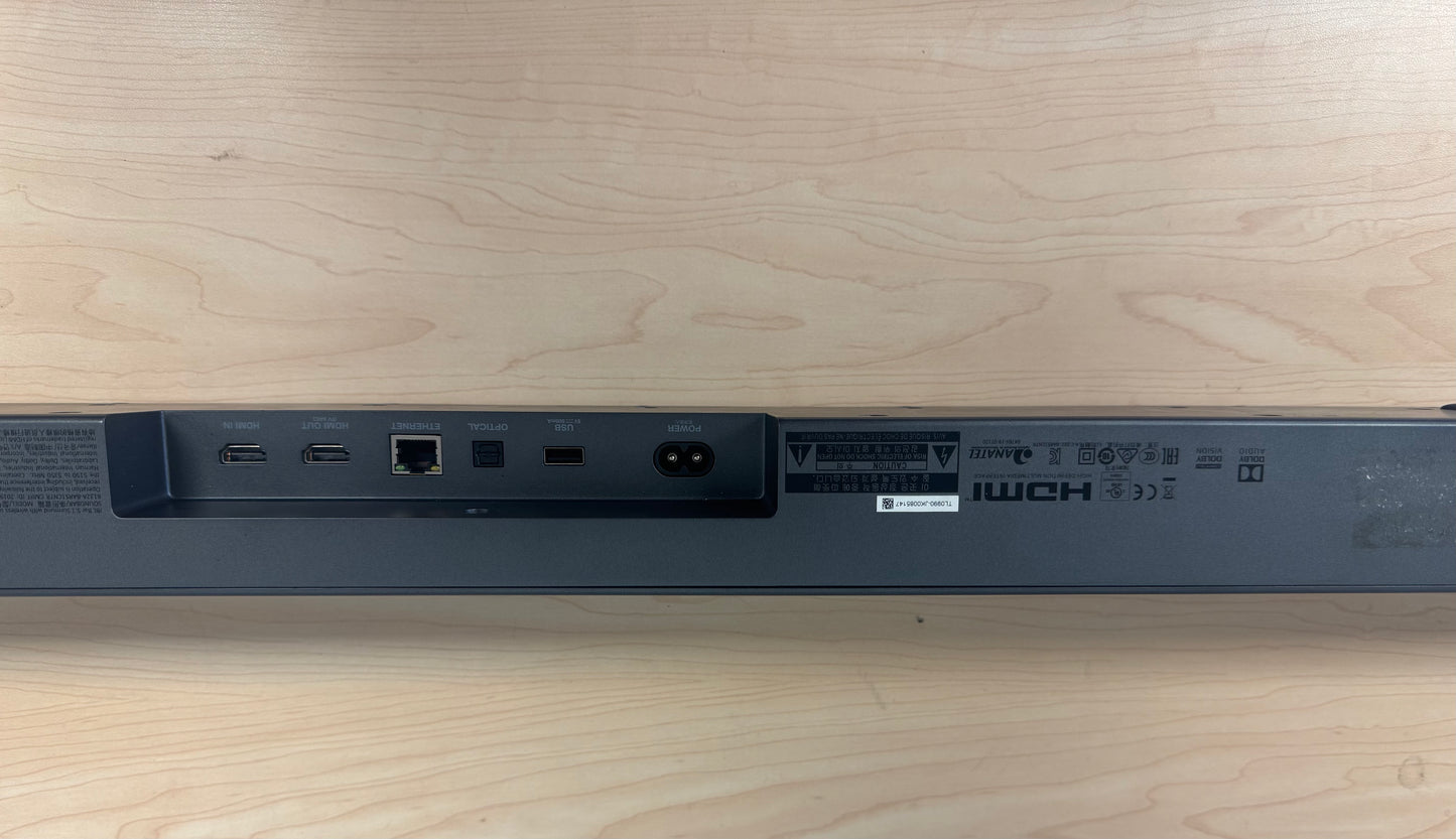 JBL 5.1 SOUNDBAR with Wireless Subwoofer Space Gray Used Cables Included.
