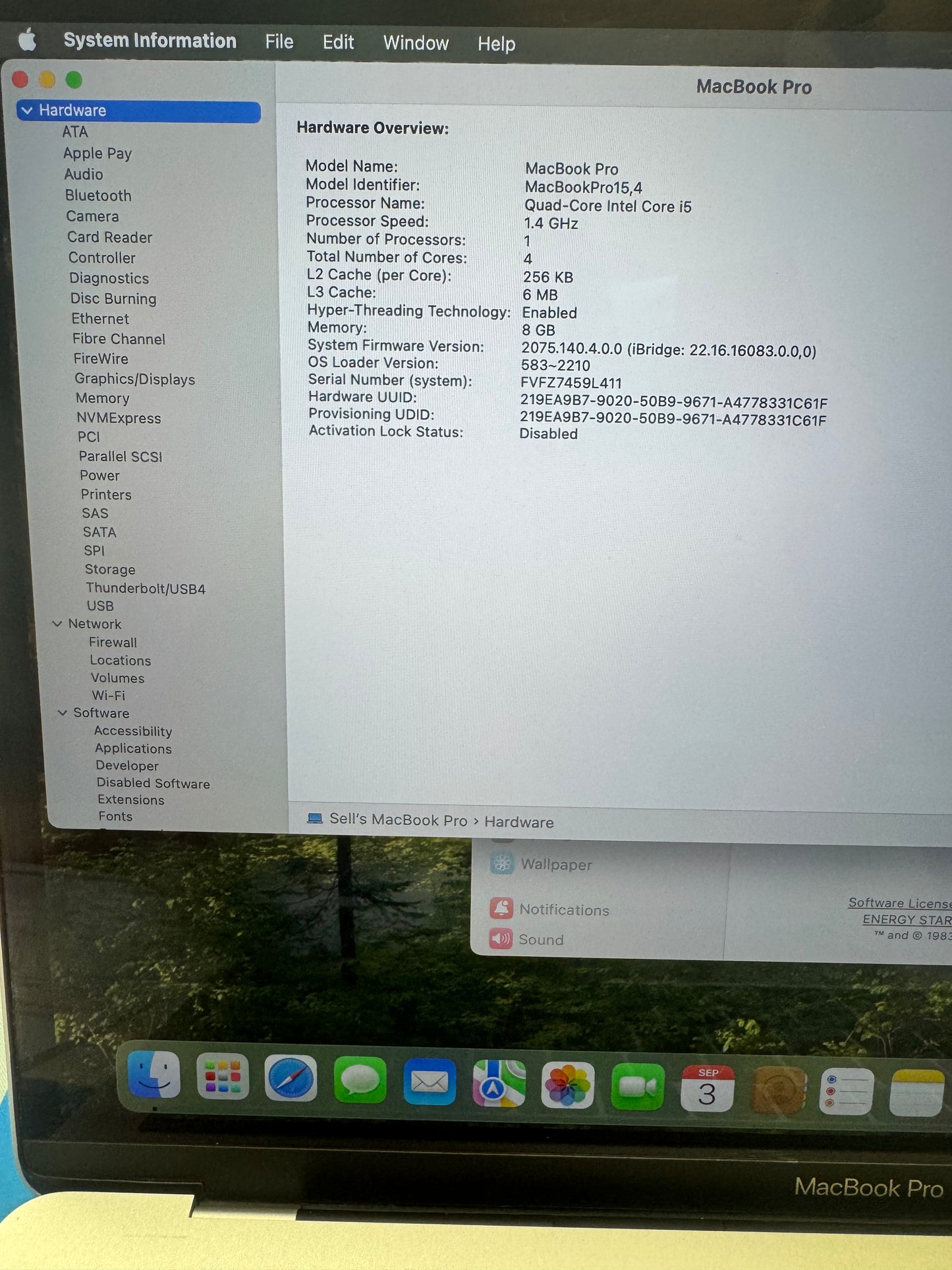 Apple Macbook Pro 13" A2159 2019 - Used - Gray - Core i5 Laptop