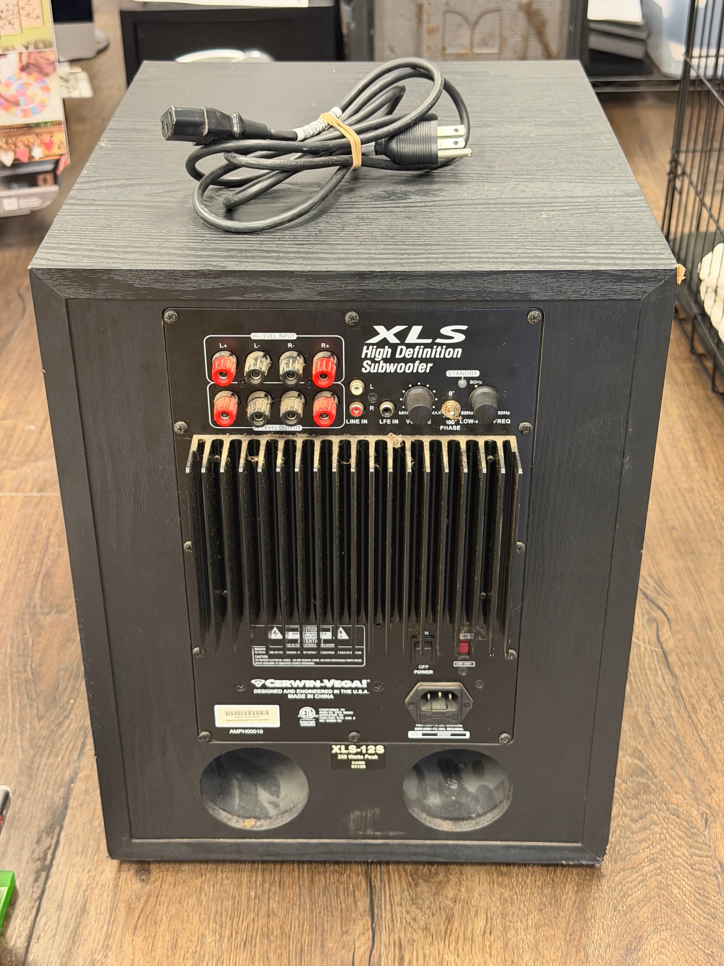 Cerwin Vega XLS-12s Black Speaker - Used - Power Cable Included