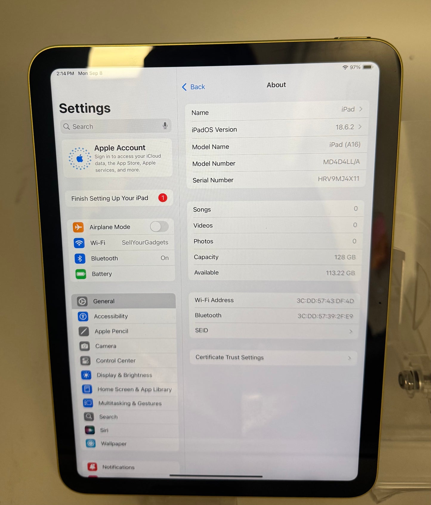 Apple iPad 11" (A16) 128GB  MD4D4LL/A