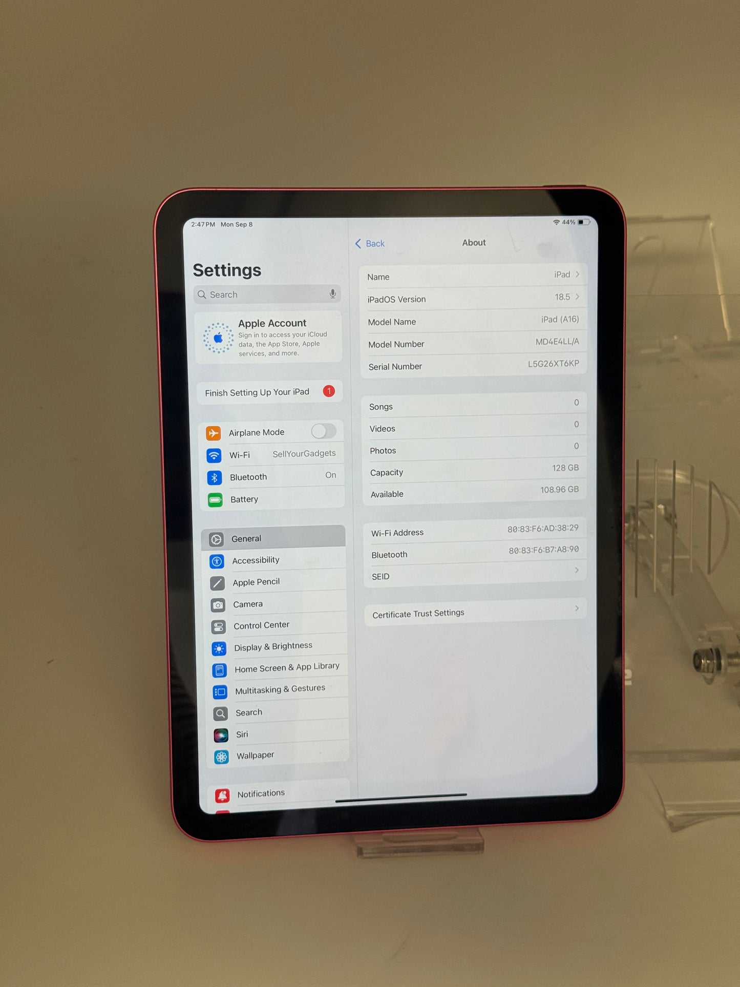 Apple iPad 11" (A16) 128GB  MD4D4LL/A