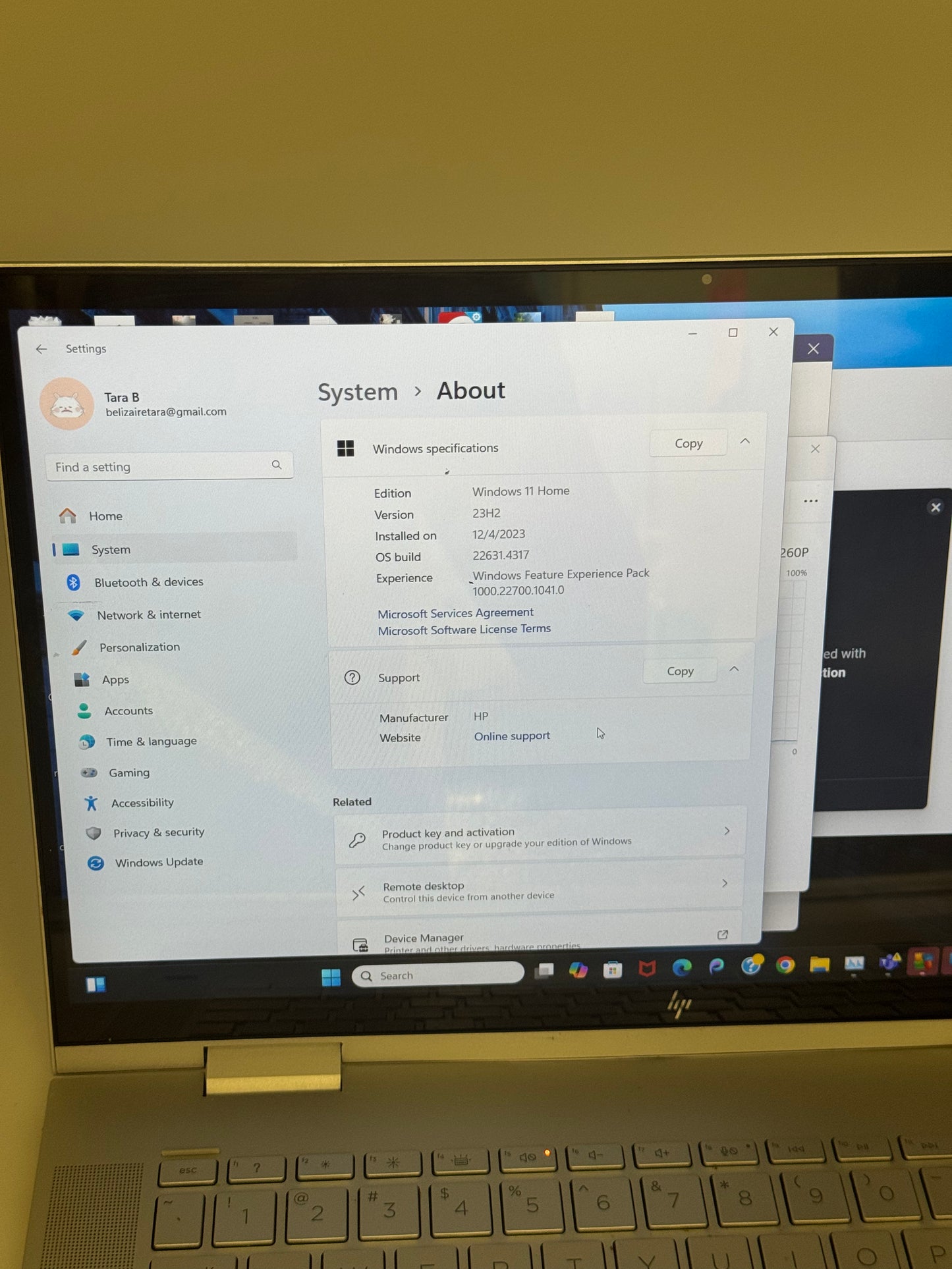 HP Envy x360 15-es2xxx Core i7 16GB 1TB 15-Inch Gray Laptop NO CHARGER