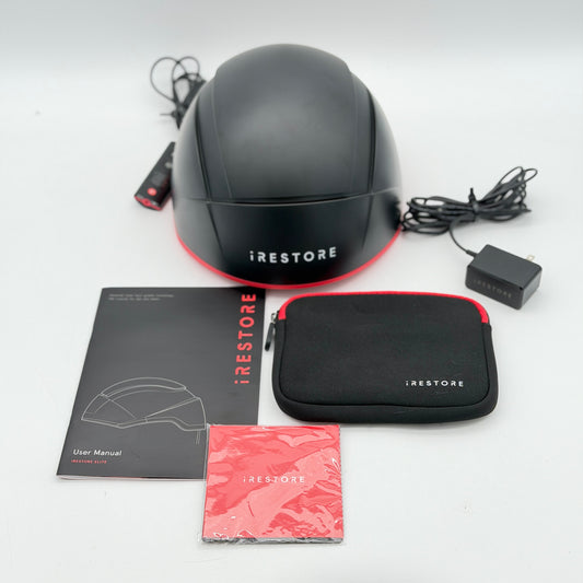 iRestore Elite Laser Hair Growth System ID-510 Black Red New Open Box