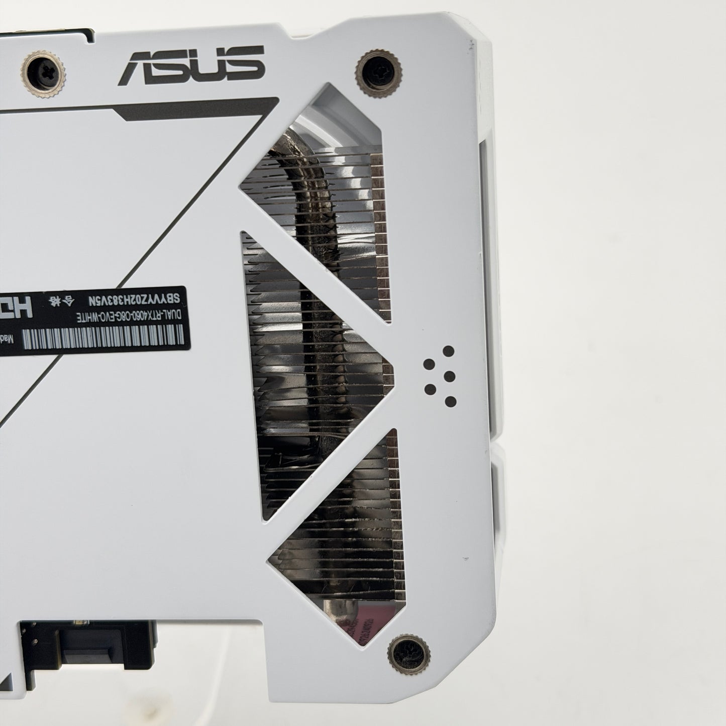 ASUS Dual GeForce RTX 4060 EVO White OC 8GB GPU DUAL-RTX4060-O8G - TESTED Bent Fins