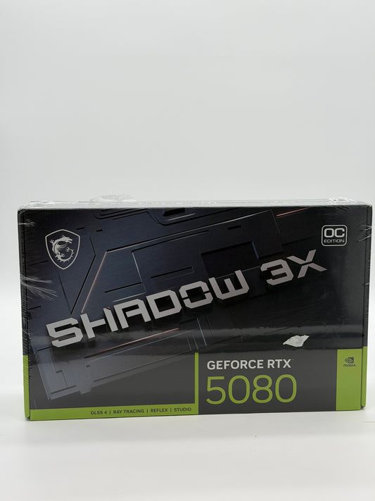 MSI SHADOW GeForce RTX 5080 16GB GDDR7 PCI Express 5.0 Graphics Card