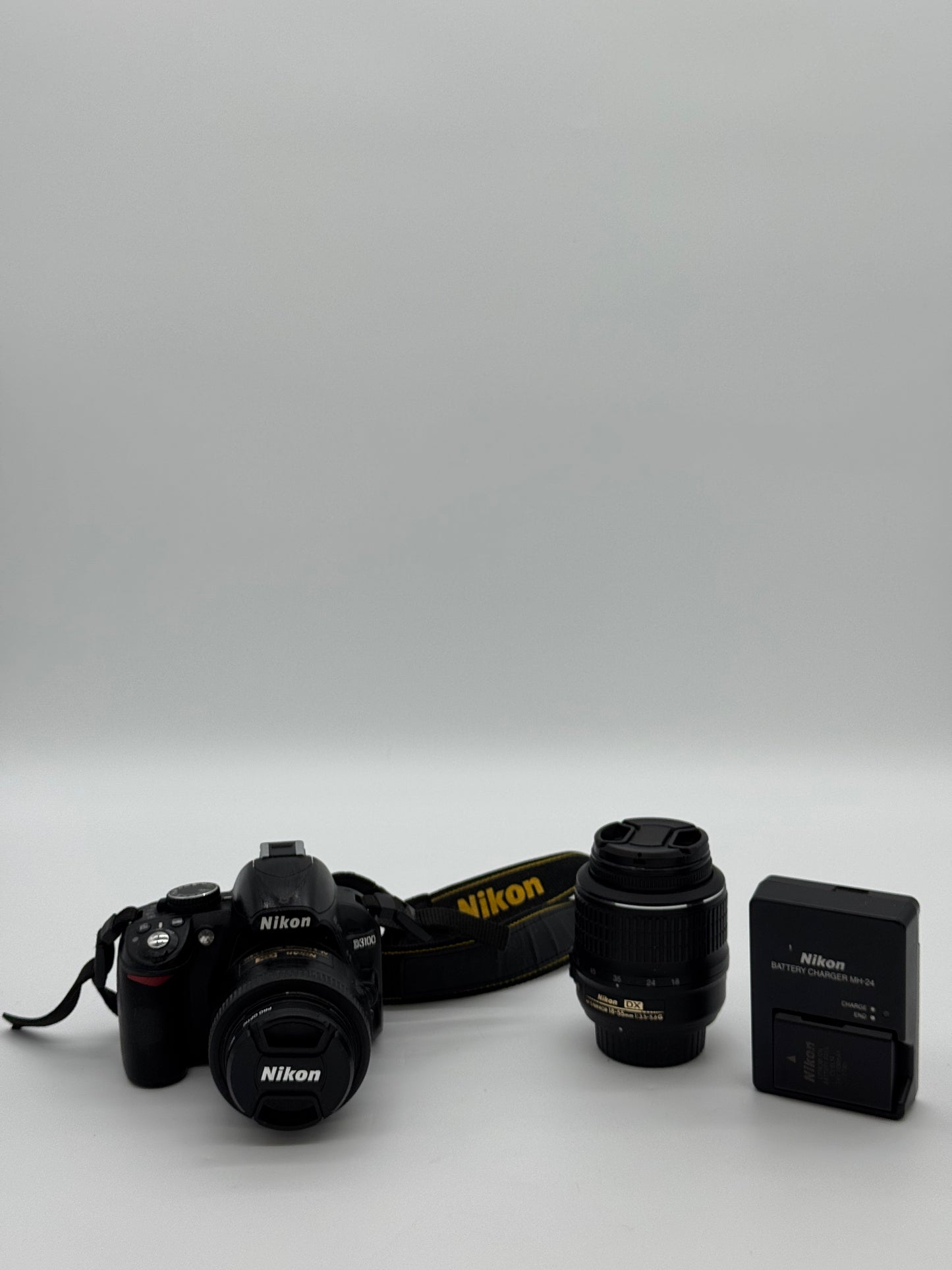 Nikon D3100 DSLR Black Digital Camera with 2 Batteries and Charger
